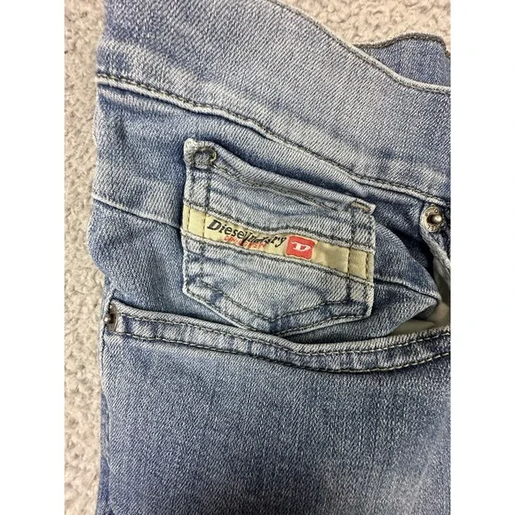 DIESEL Jeans Womens 30x34 (32) Getlegg Slim-Skinny 0884X Stretch Jeans Raw Hem - Picture 3 of 16